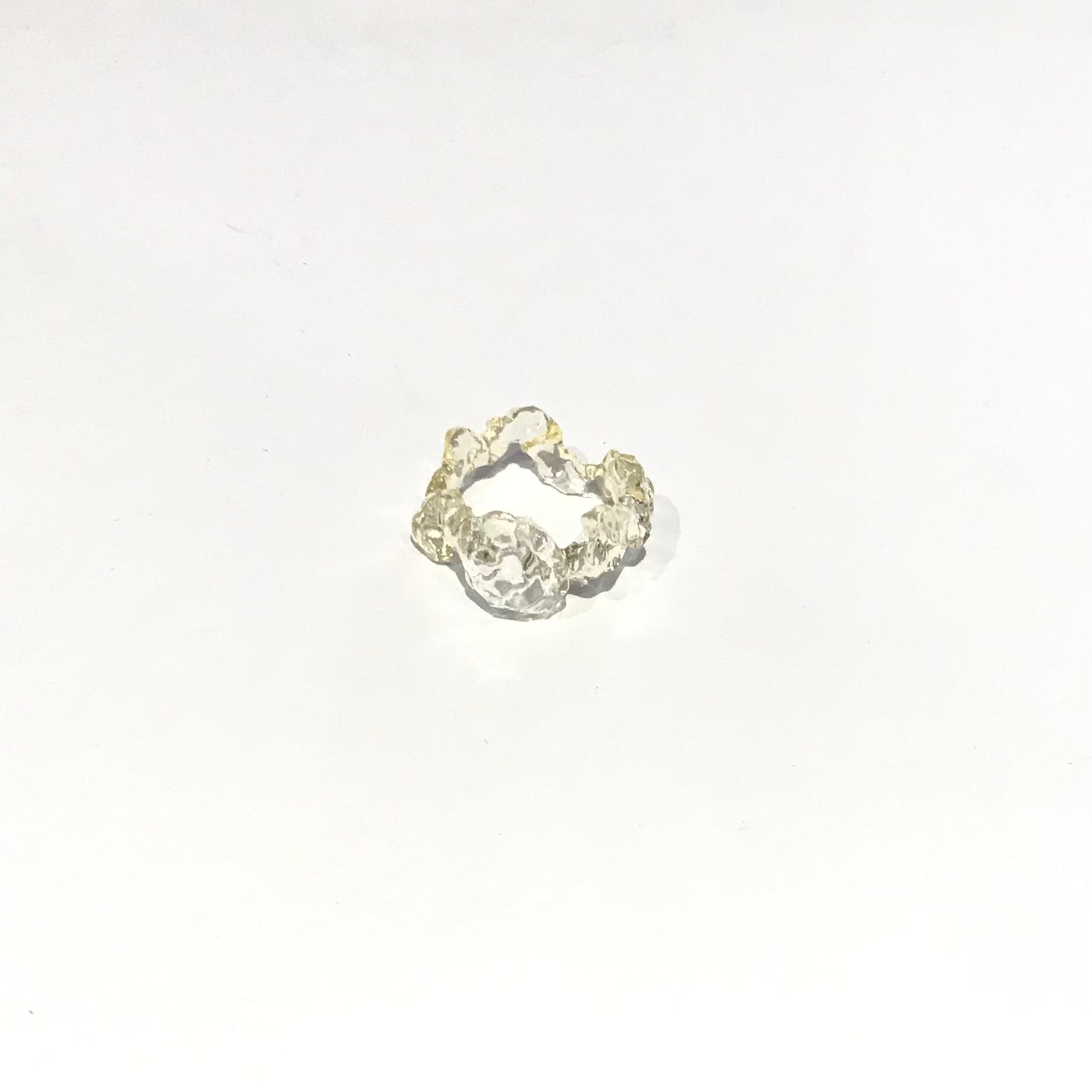 Sphinxy Diamond Fossil Resin Short Ring