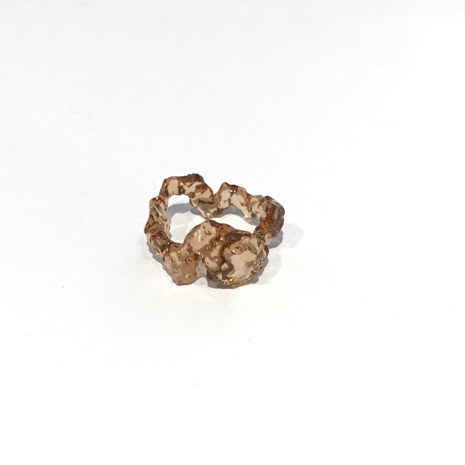 Sphinxy Diamond Fossil Resin Short Ring