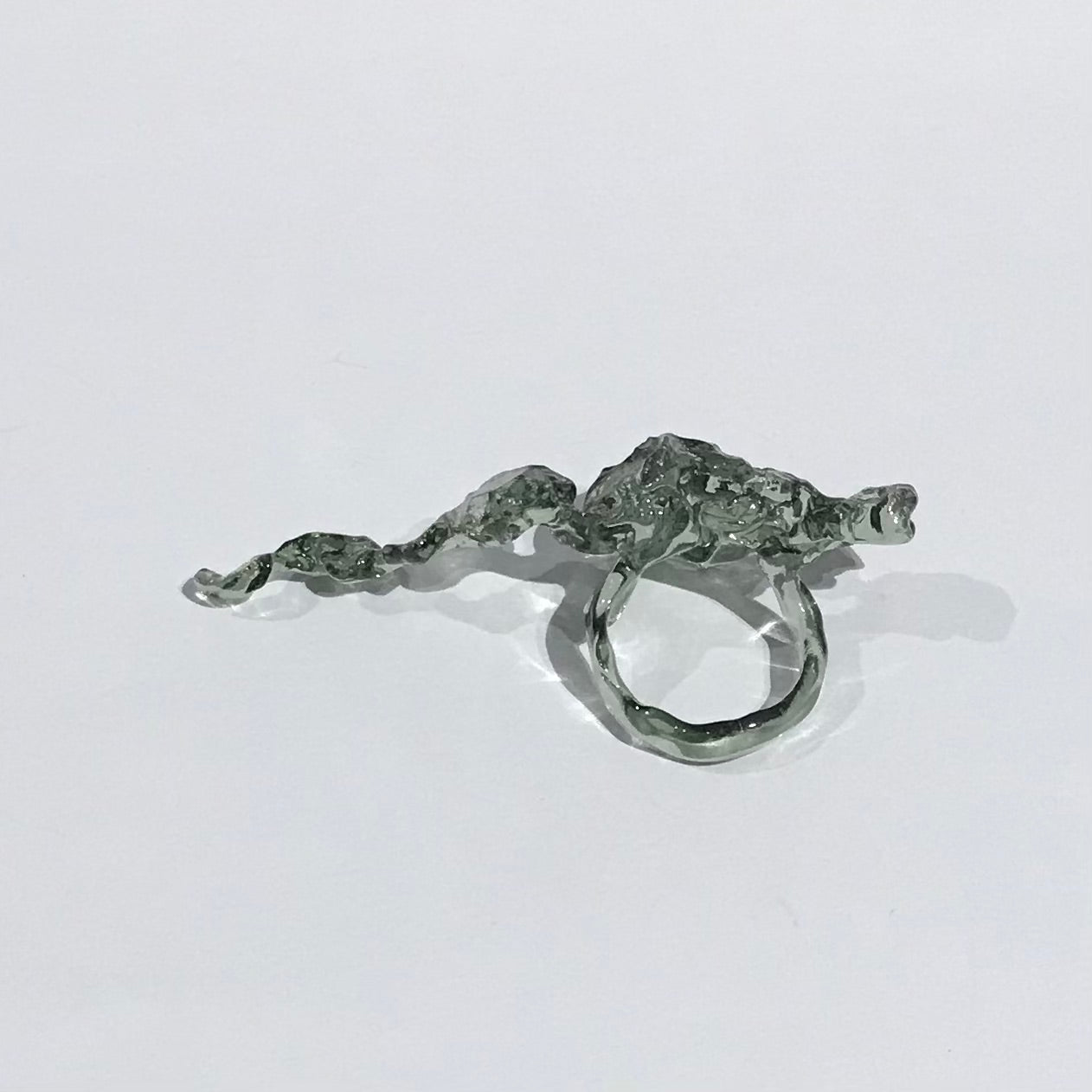 Sphinxy Diamond Fossil Resin Long Ring