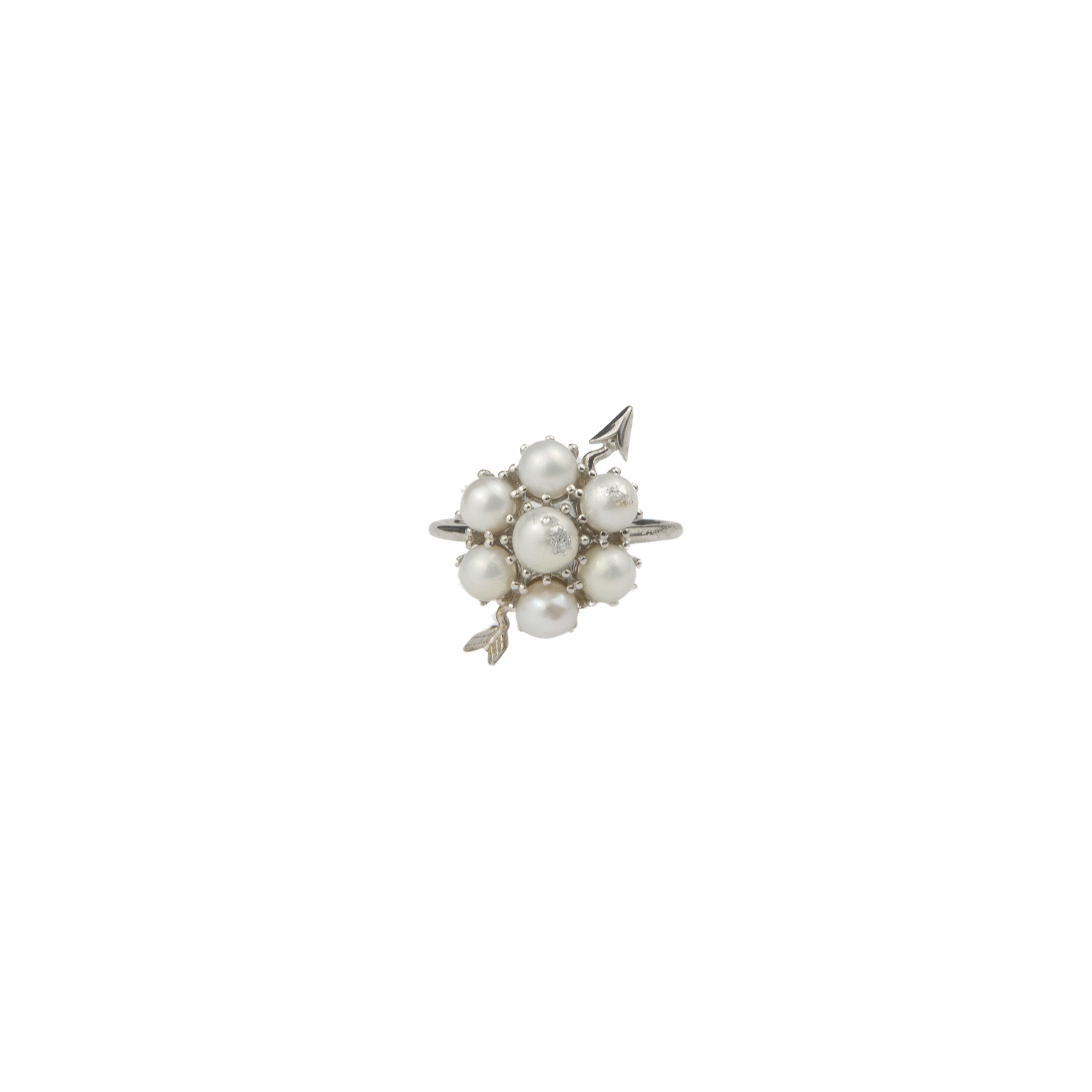 Hanyin Pearl Floral Sword Ring (Silver)