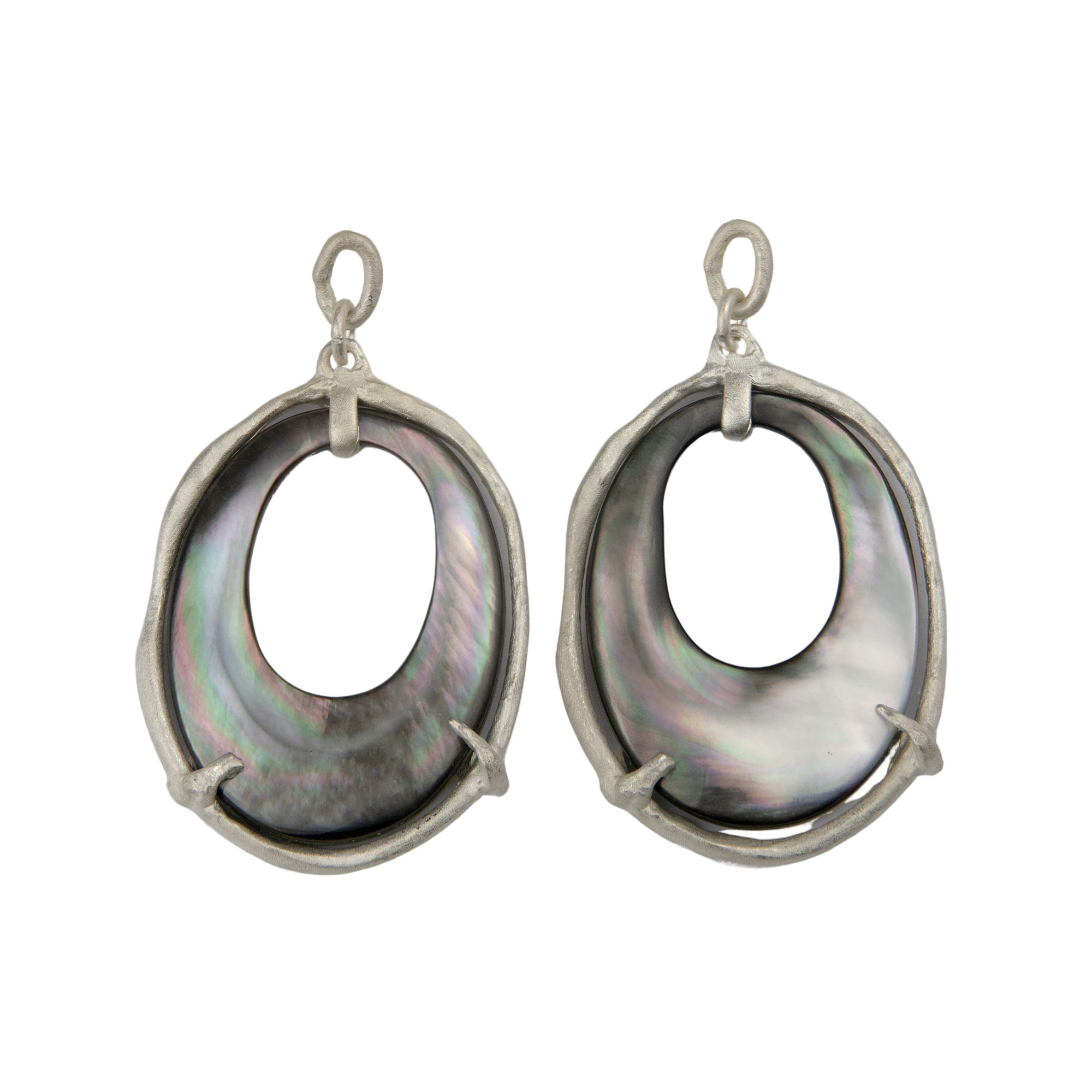 Empress47 Oval Mother-of-pearl Earrings