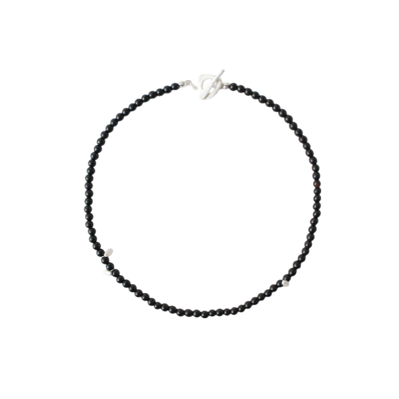 QIQI Pip Fine Beaded Choker in Ebony Wood