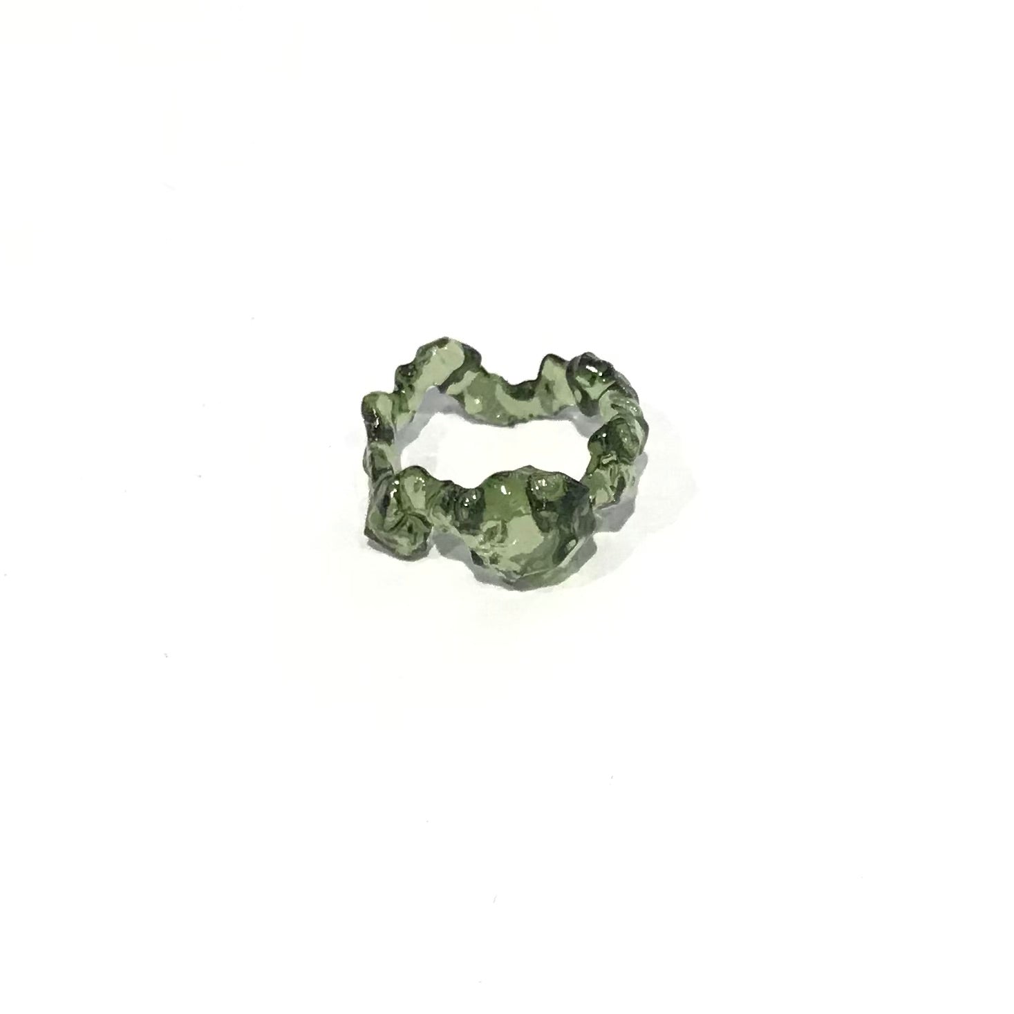 Sphinxy Diamond Fossil Resin Short Ring