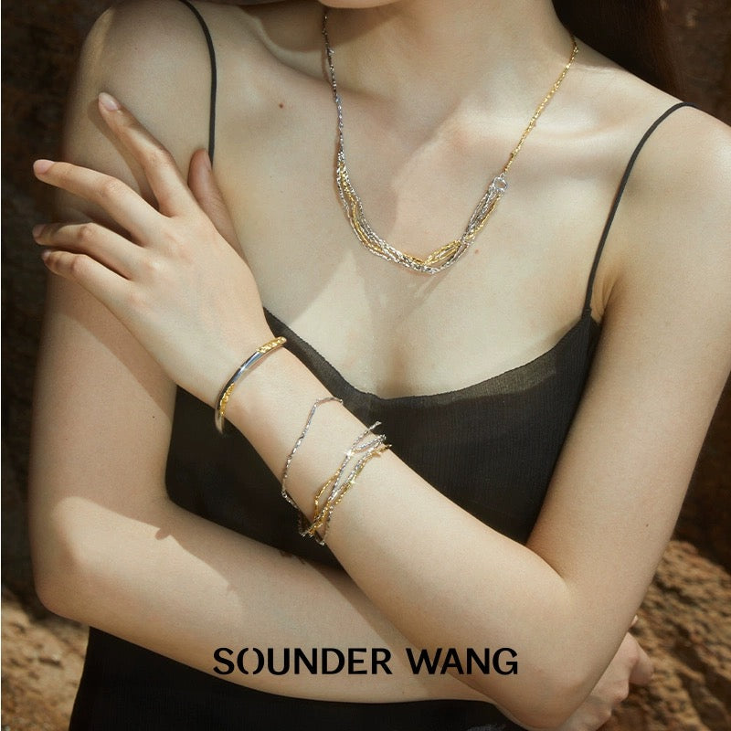 Sounder Wang Multi Chain Textured Bracelet