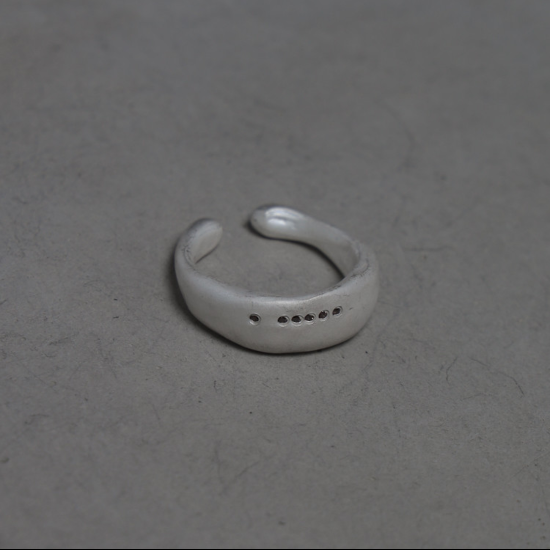 M.Wong Round not Round Wide Silver Ring