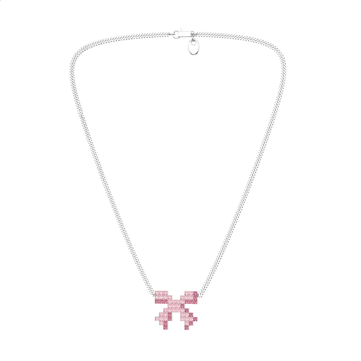Toggler Pixelated Pink Knot Necklace - ALSOLIKE