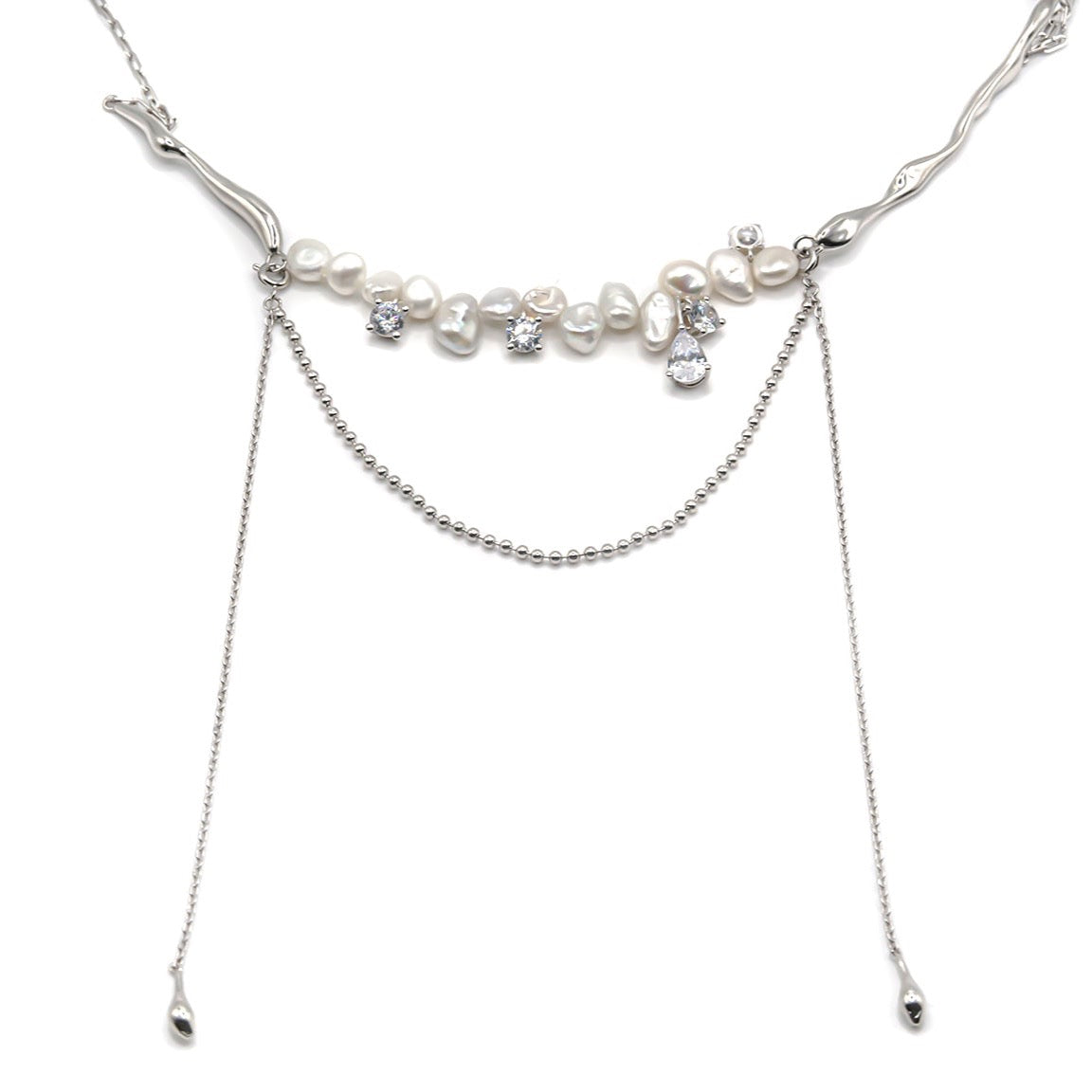 'Drifty Away' Textured Detachable Necklace - Sounder Wang - ALSOLIKE