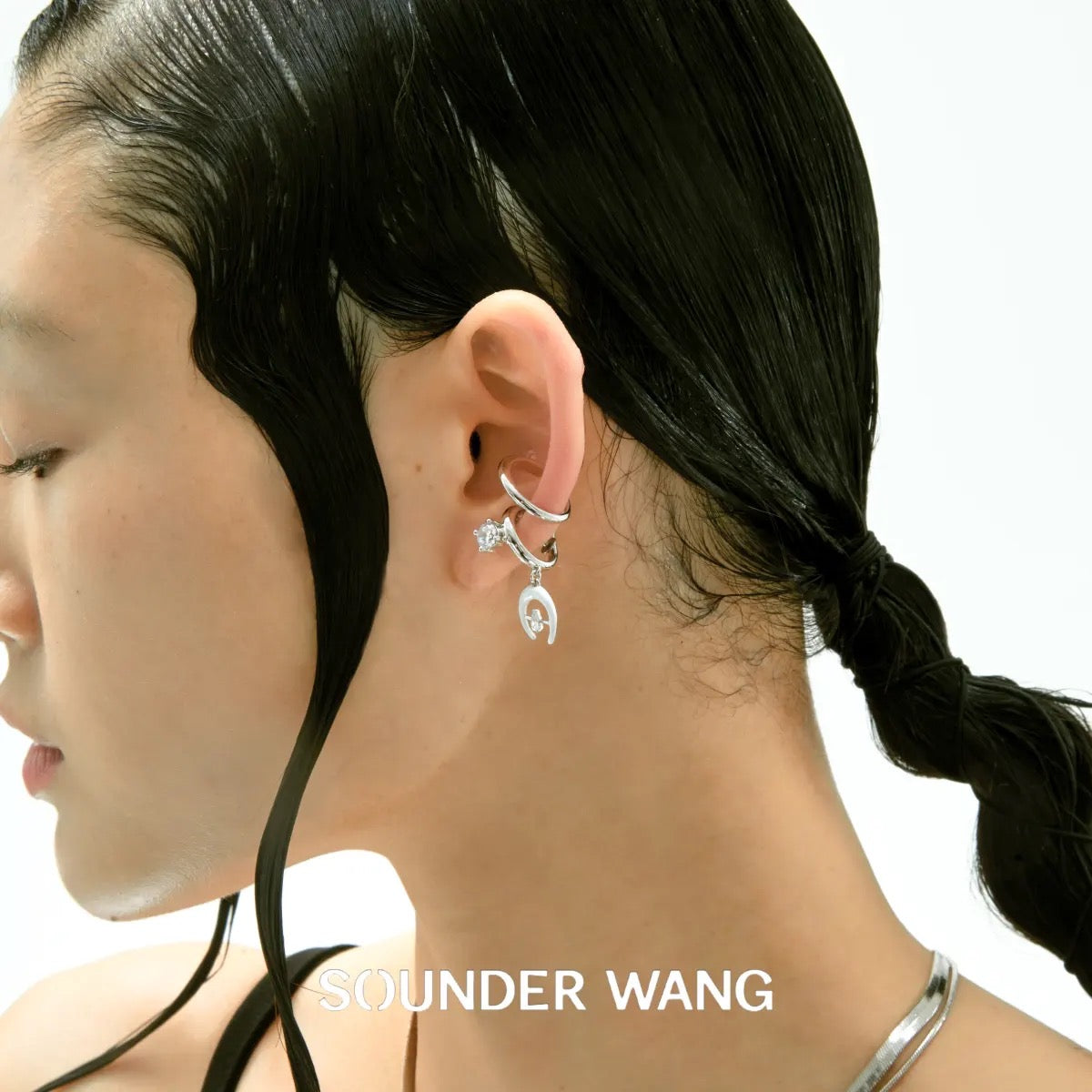 ‘Empty Room' Crescent Ear Clips - Sounder Wang - ALSOLIKE
