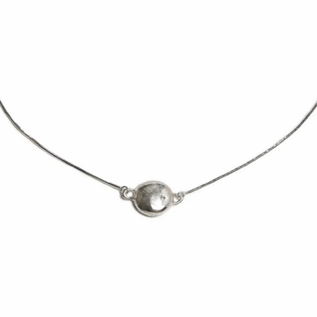 M.Wong Round Small Silver Necklace - ALSOLIKE