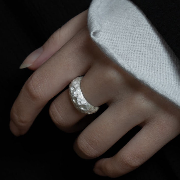 'Texture Collection' Moon Ring - M.Wong - ALSOLIKE